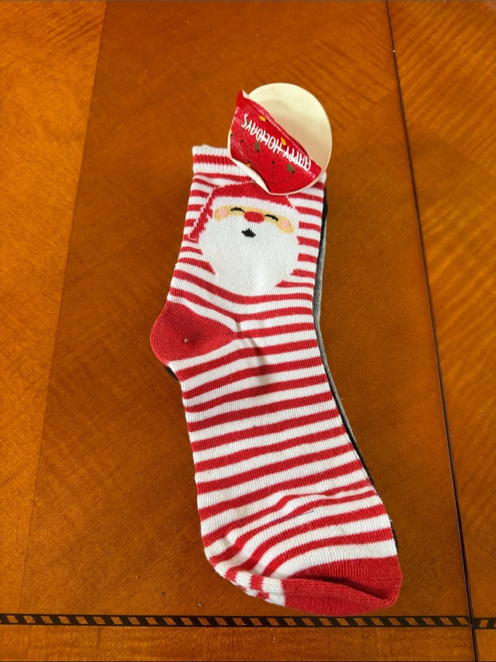 Unisex   Sock Pack of 3  - holidays  team Red Stripe, Black, Gray